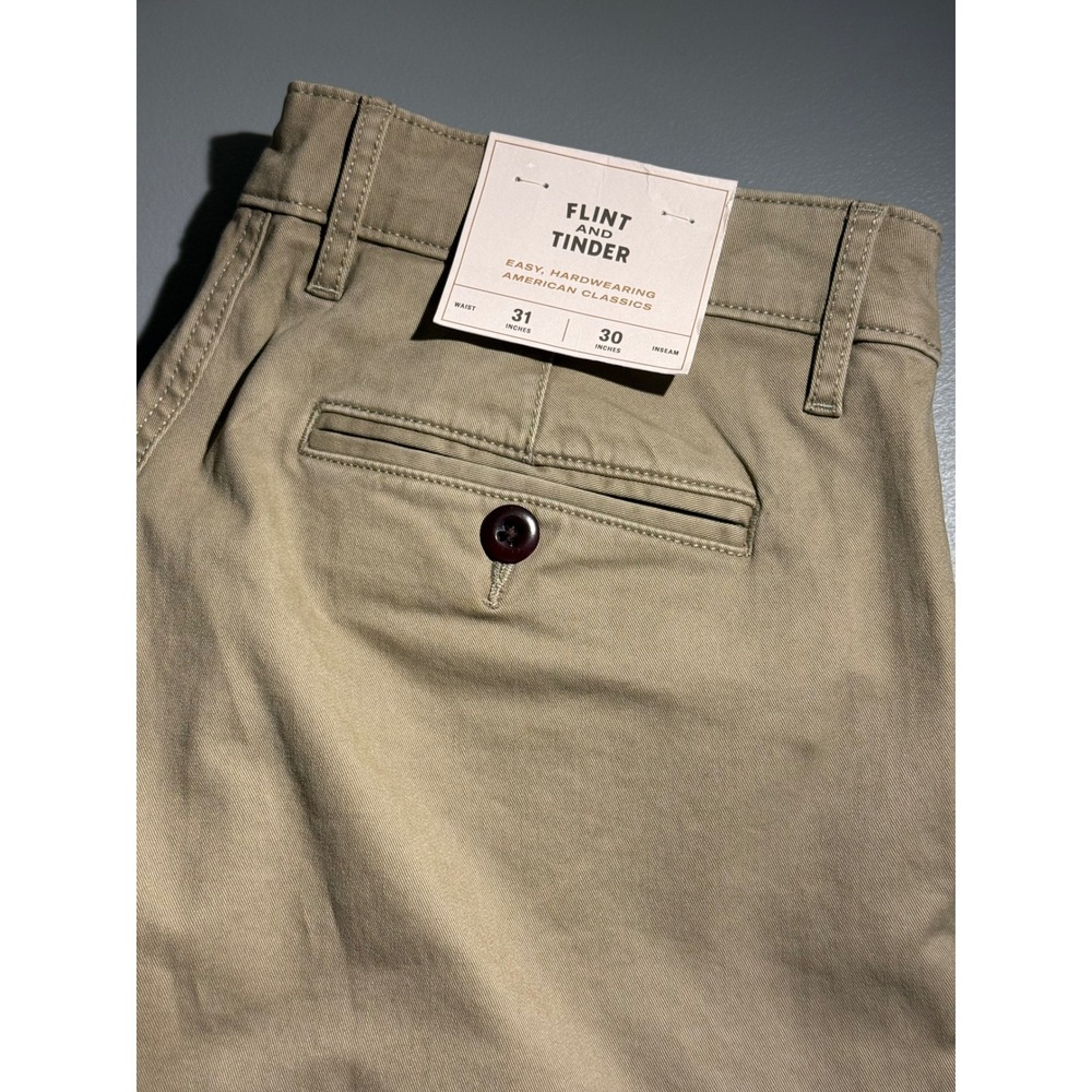 Flint and Tinder 365 Pant Athletic Tapered Fit Khaki Chino 31x30 NWT